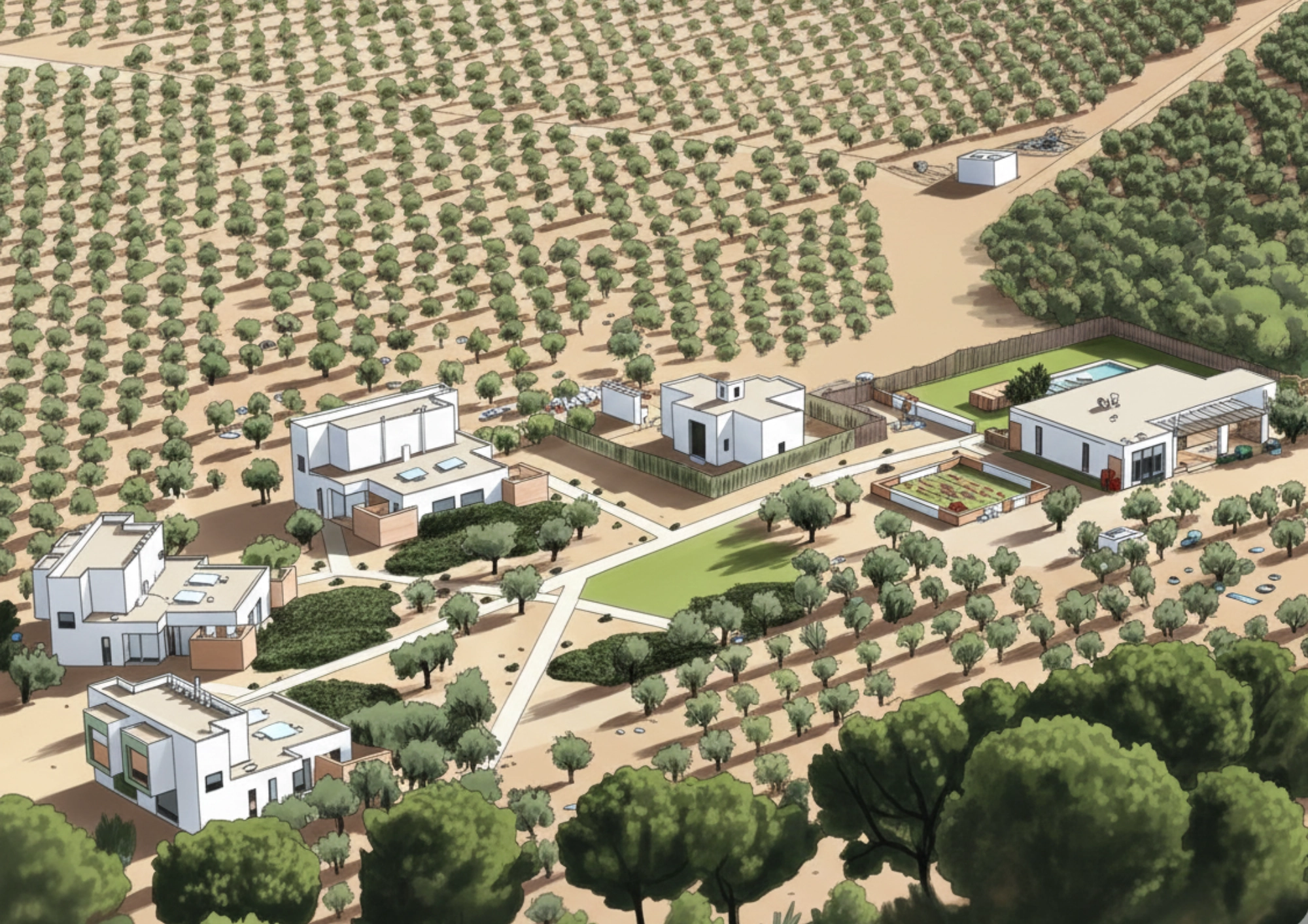 Infografía finca